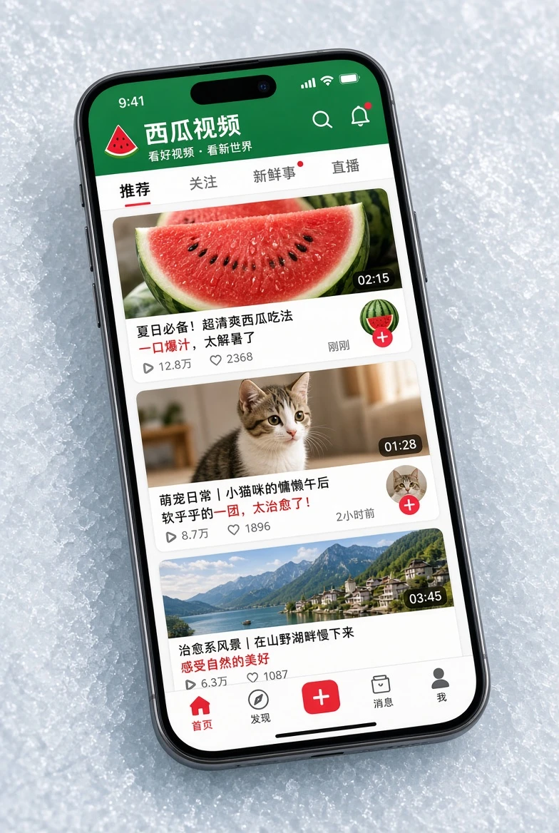 西瓜视频APP展示图